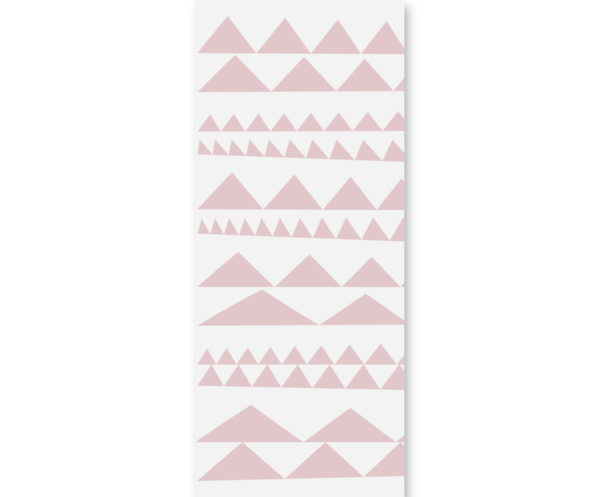tapeta dziecięca pink triangles