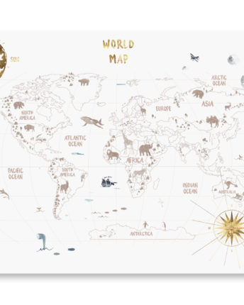 mural dziecięcy world map 4