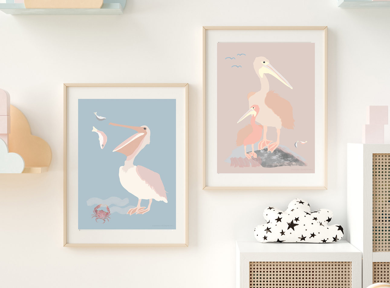 plakat dla dzieci pelican love